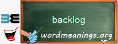 WordMeaning blackboard for backlog